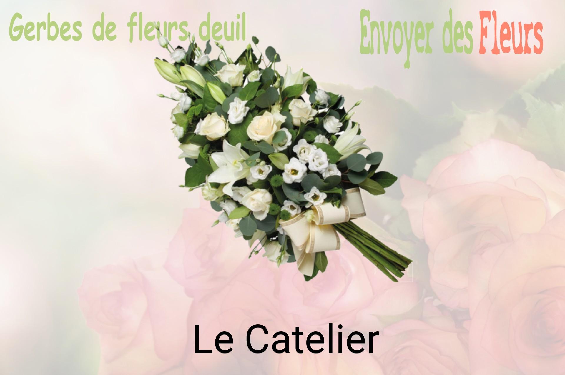Gerbe de fleurs de deuil livrée à Le Catelier